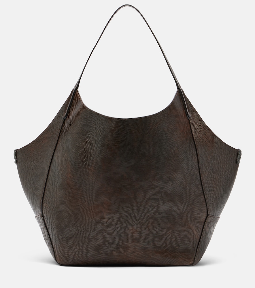 Monili Medium reversible leather tote bag