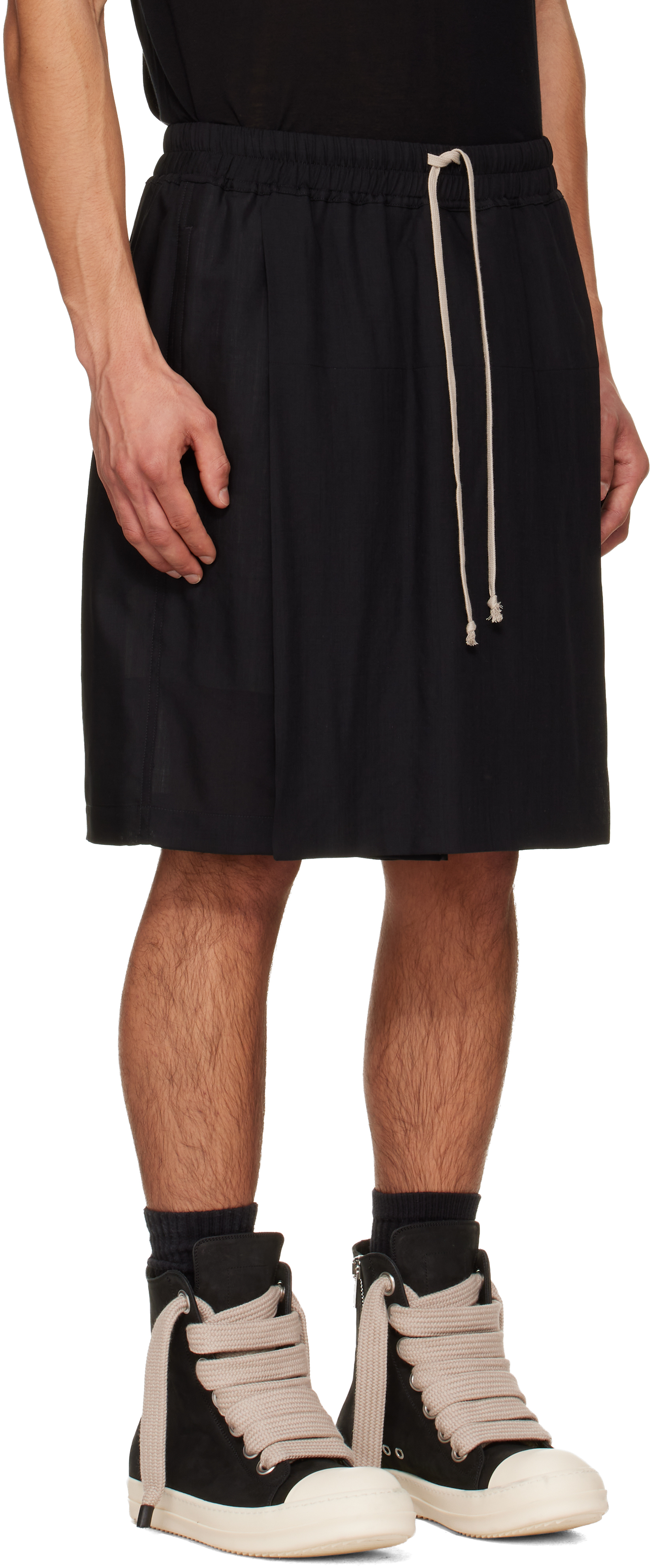 Black Temple Kilt Shorts