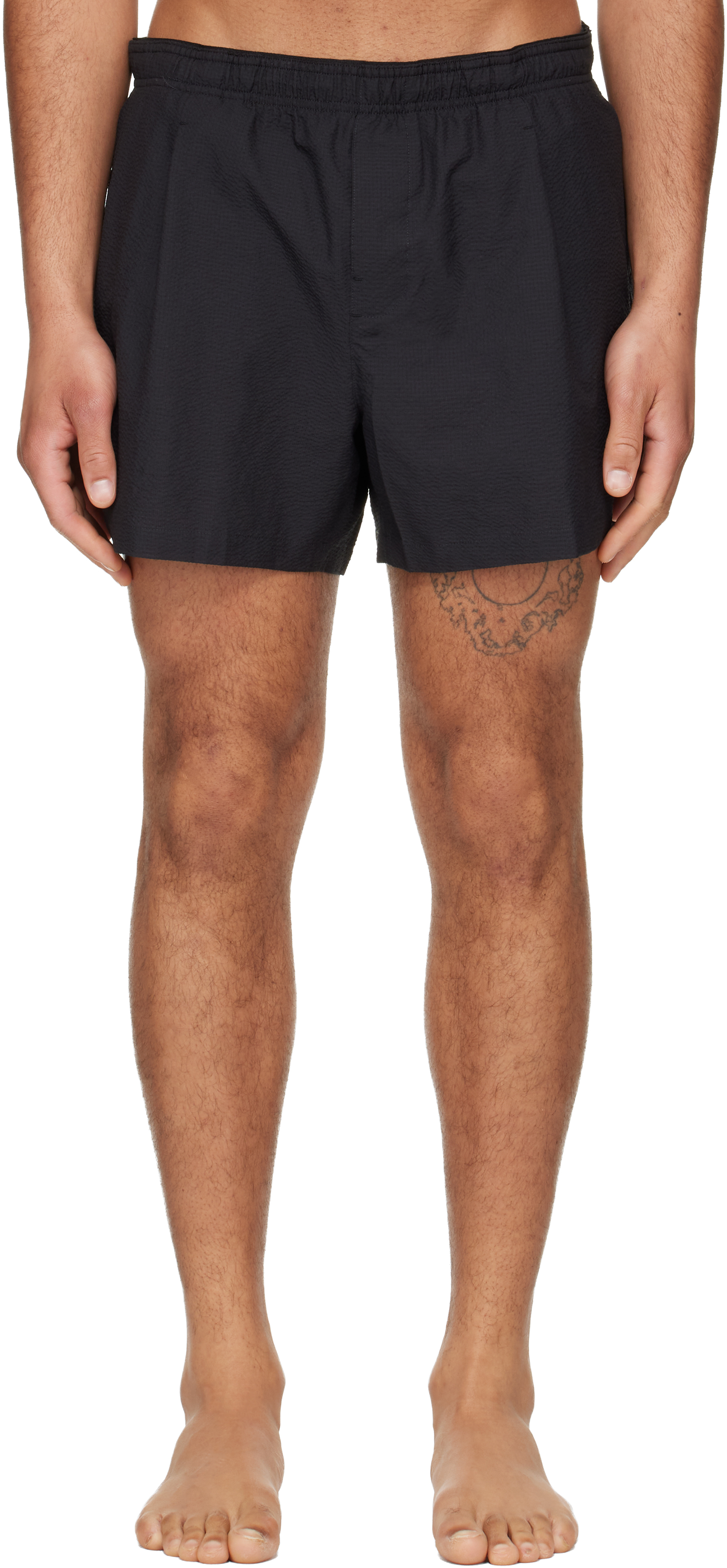 Black Boxer Swim Shorts