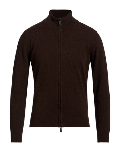 Man Cardigan Dark brown Size 38 Cashmere