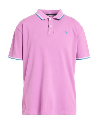 Man Polo shirt Mauve Size XXL Cotton, Elastane