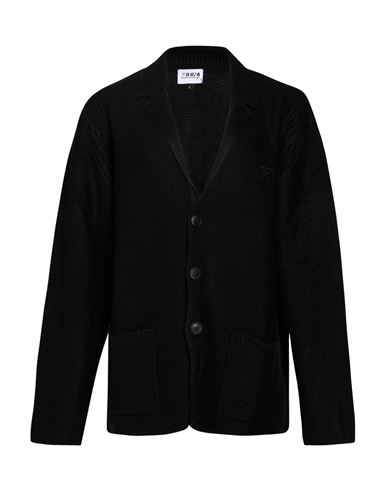 Man Cardigan Black Size L Acrylic, Wool