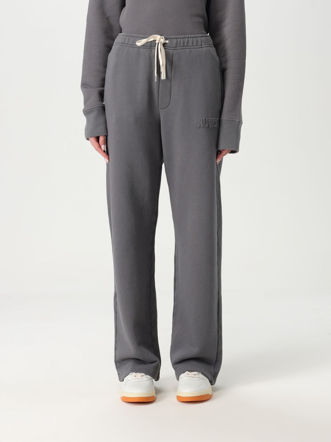 Jersey-texture track pants - Grey