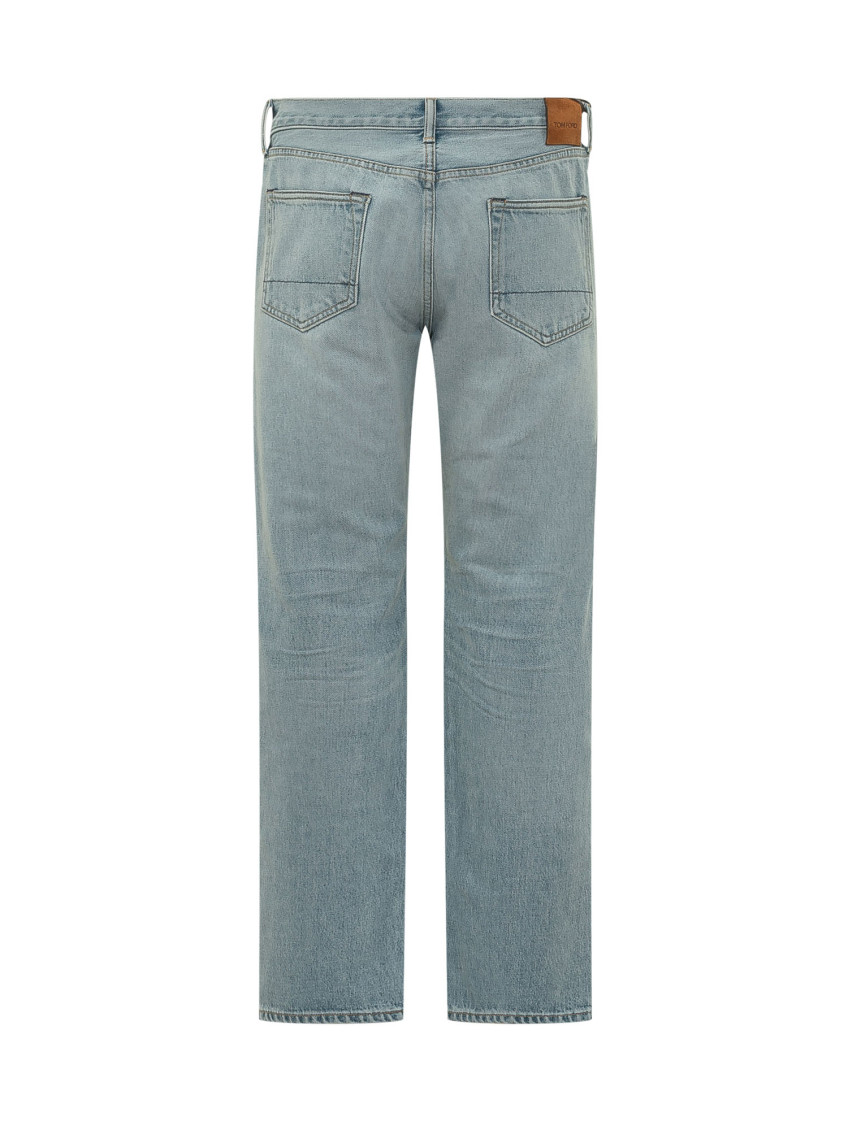 Tom Ford - straight leg denim trousers belt loop