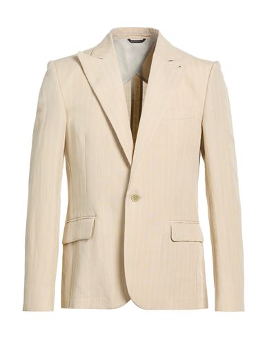 Man Blazer Beige Size 38 Linen, Viscose