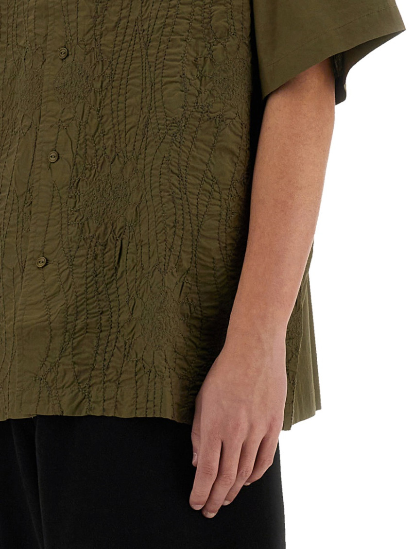 Olive Embroidered Shirt