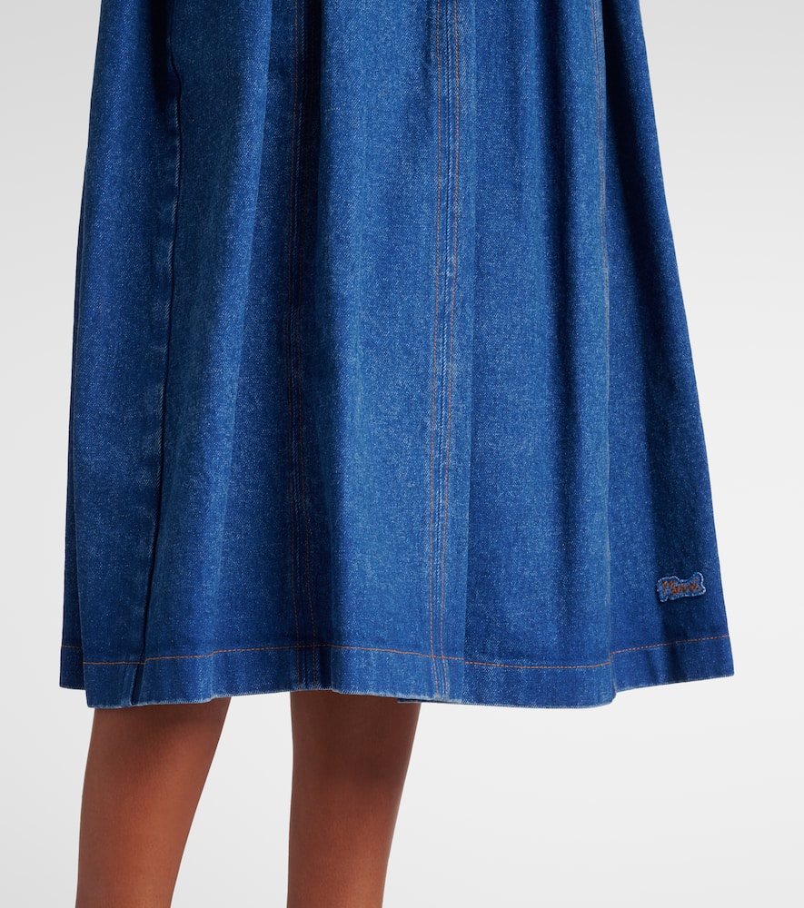 Denim midi skirt