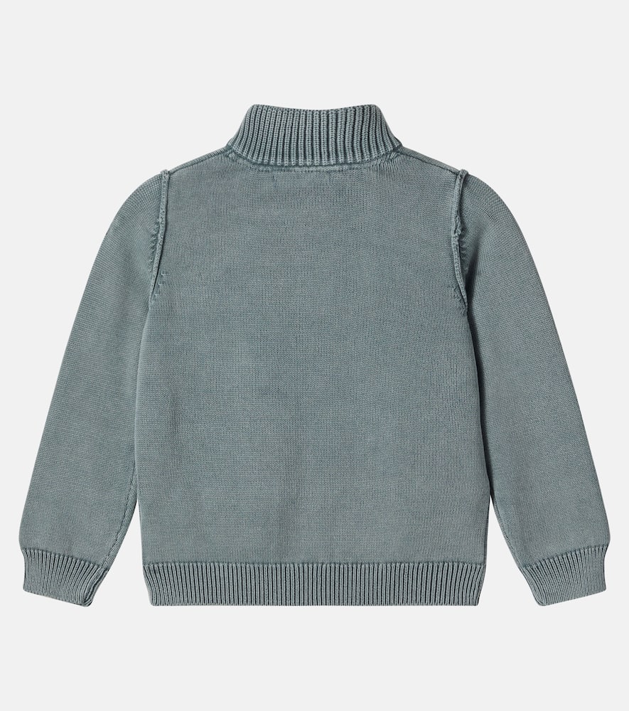 Lance zip-up cotton cardigan