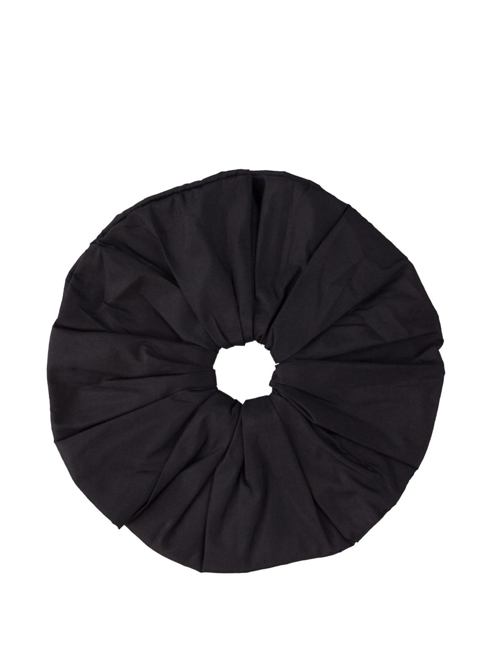 Dupion Frill scrunchie - Black