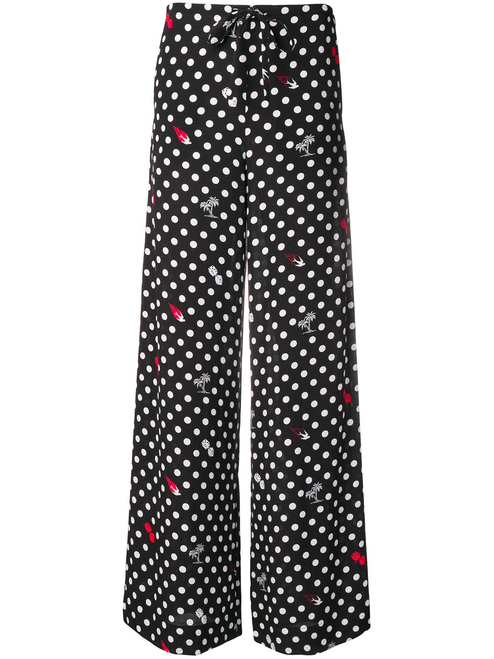 Polka dot trousers - Black