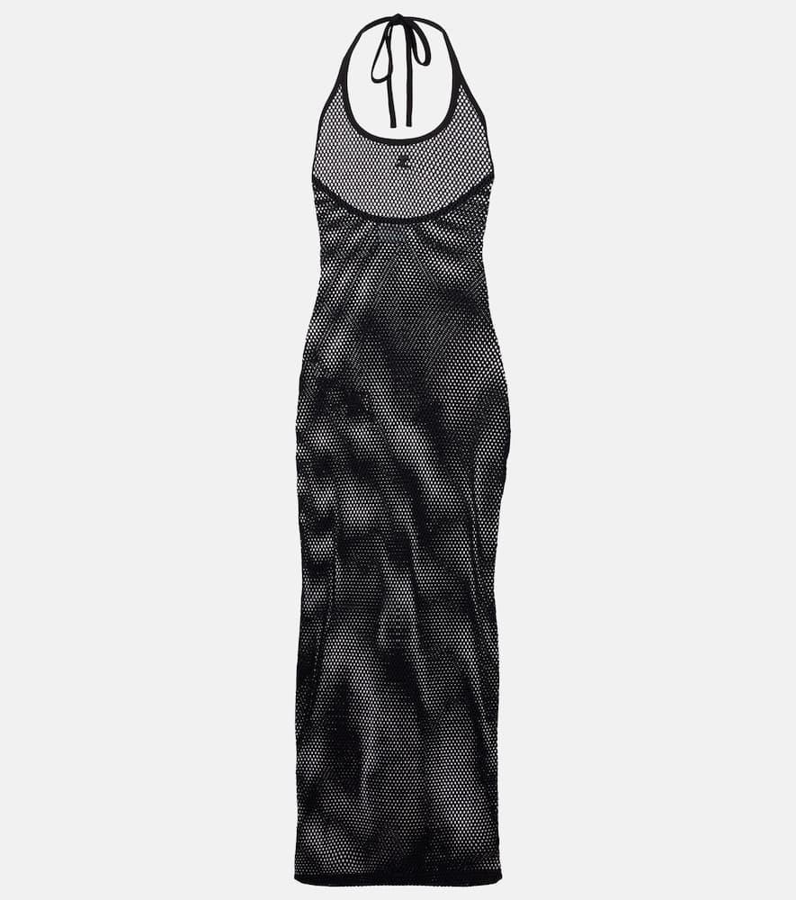 Courrèges Holistic sheer cotton midi dress