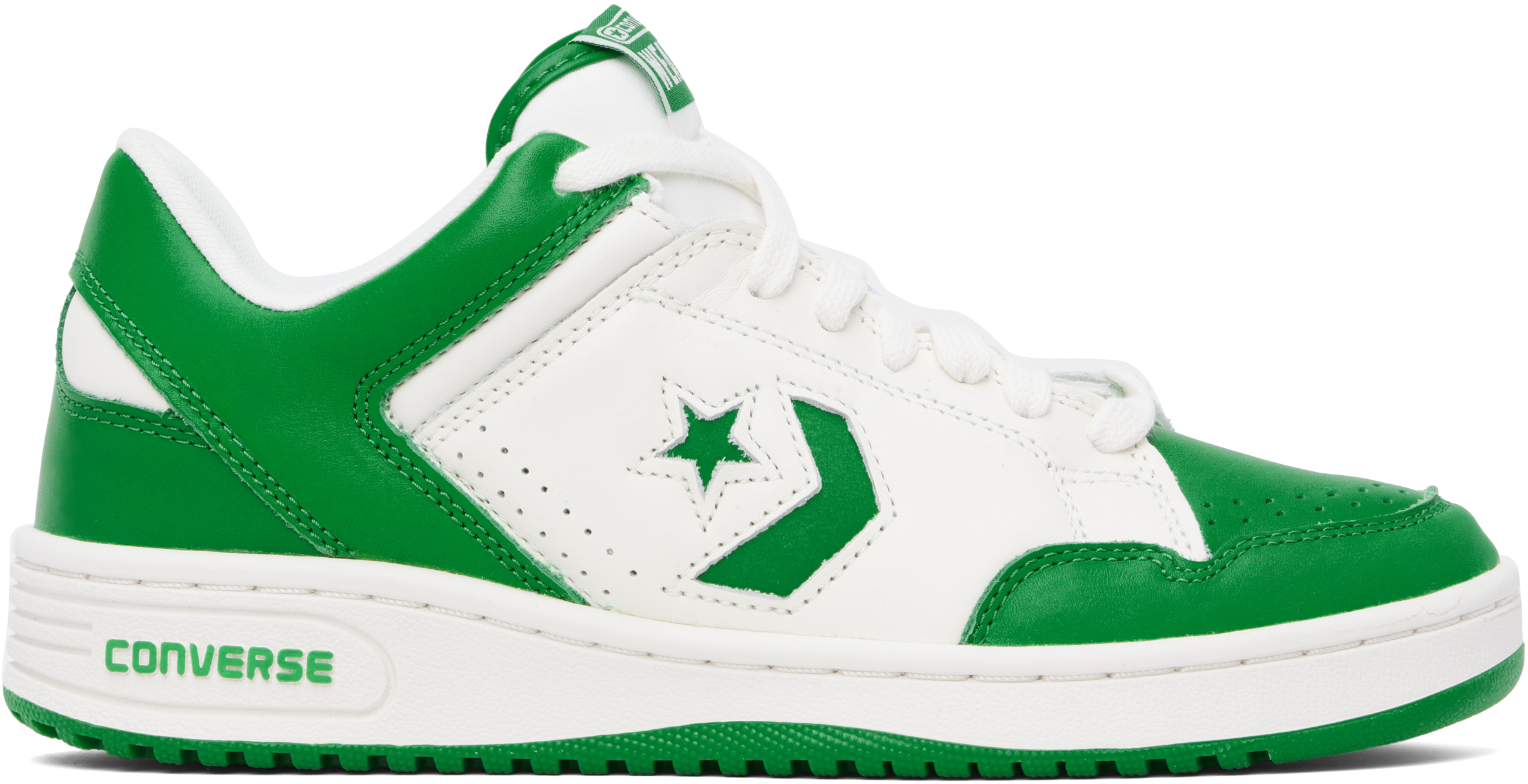 Green & Off-White Weapon Low Top Sneakers