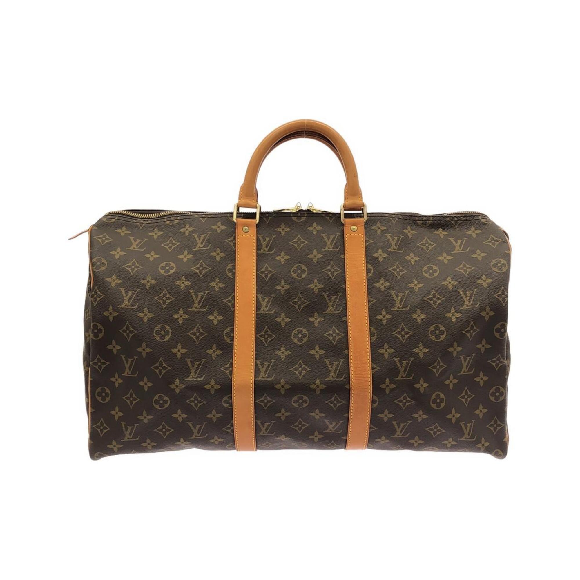 Louis Vuitton Marron Coated Canvas Boston Bag Pre-Owned