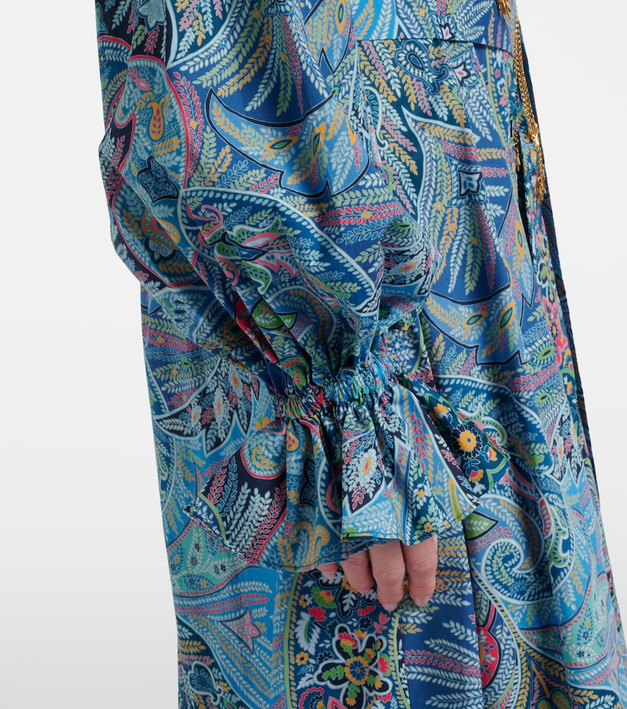 Paisley cotton-blend maxi dress