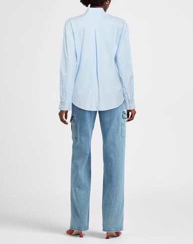 Woman Shirt Light blue Size S Cotton