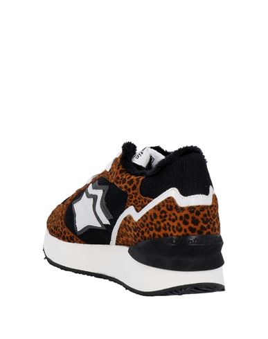 Woman Sneakers Brown Size 8 Soft Leather, Textile fibers