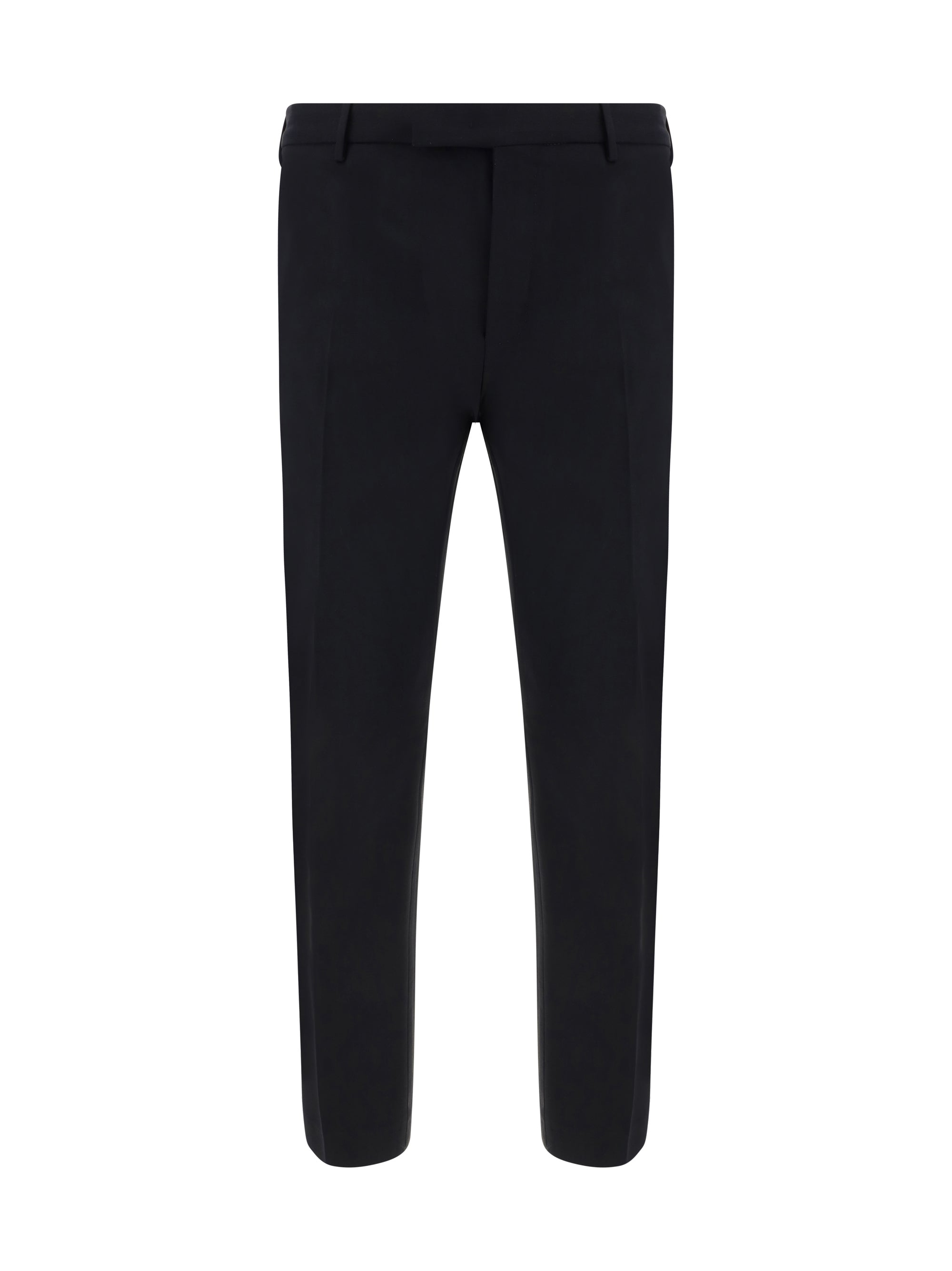 Virgin Wool Trousers — Black