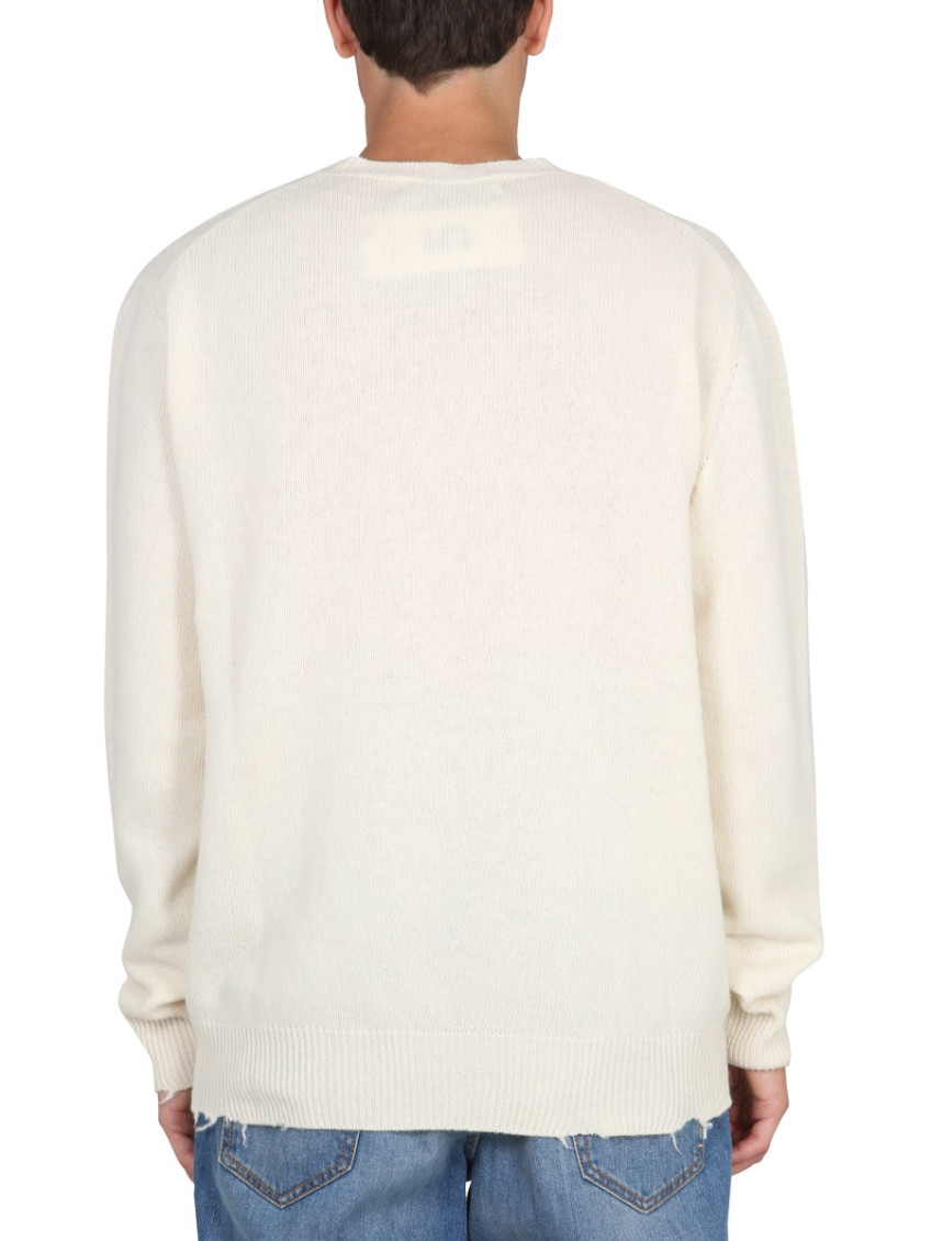 Off White Solid Sweater