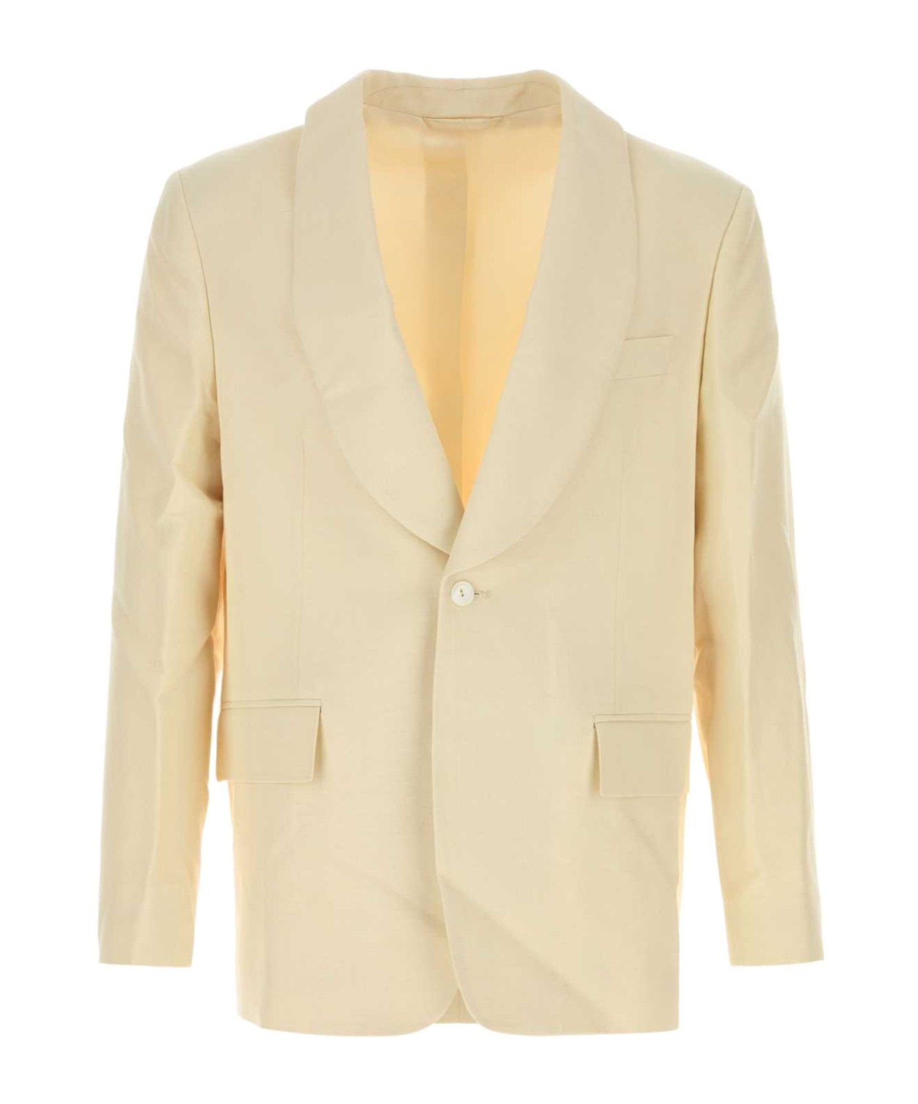 Slub Weave Tuxedo Blazer