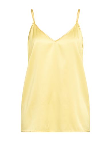 (the Mercer) N. y. Woman Top Yellow Size 10 Silk, Elastane
