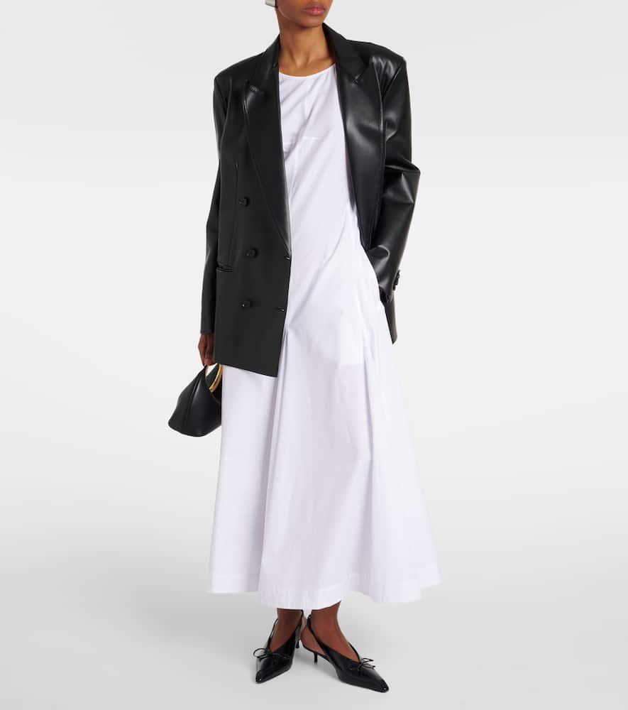 Cactus cotton poplin midi dress