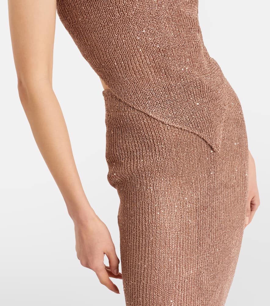 Liz sequined halterneck top