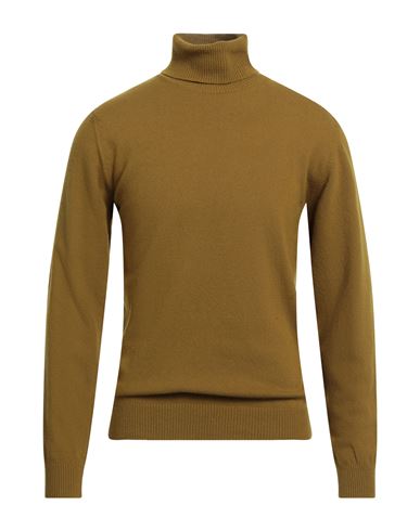 Daniele Fiesoli Man Turtleneck Military green Size M Wool, Cashmere