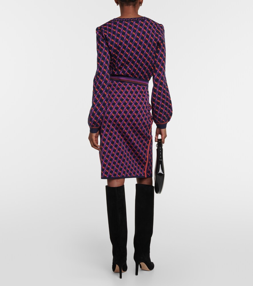Hazel jacquard midi skirt