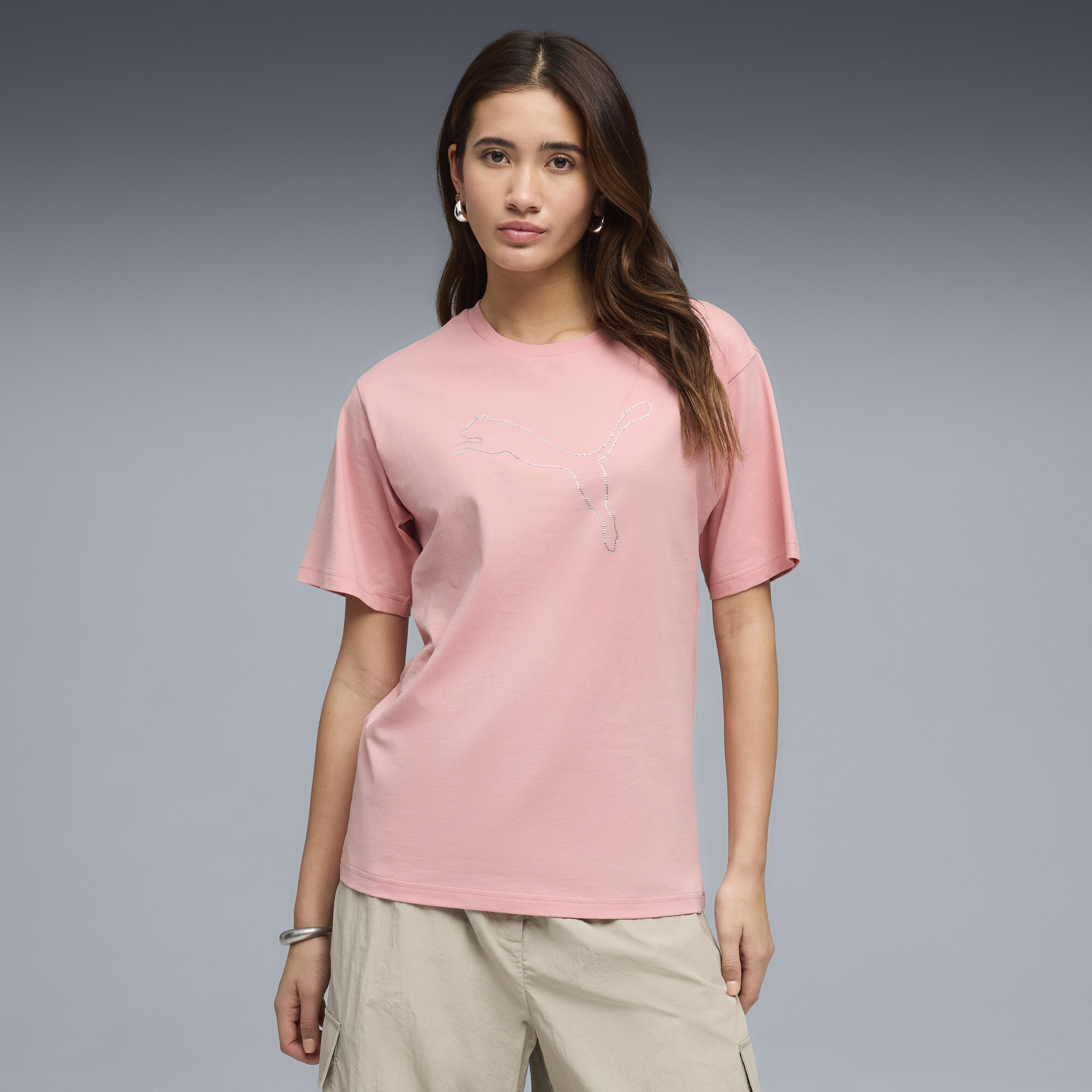 PUMA Bedazzled Women's Relaxed T-Shirt in Pink