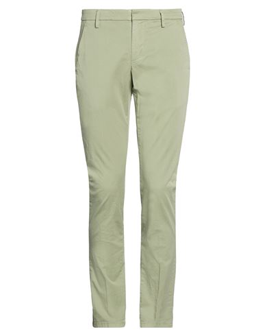 Man Pants Sage green Size 33 Cotton, Elastane