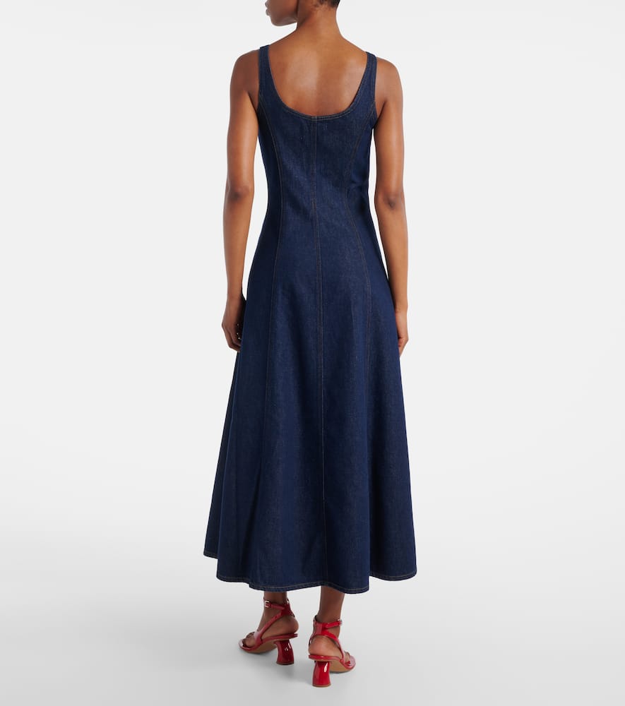 X Argent Farrow denim midi dress