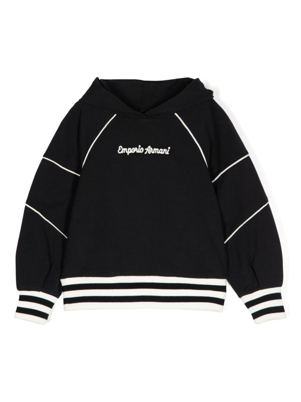 Logo-embroidered hoodie - Blue