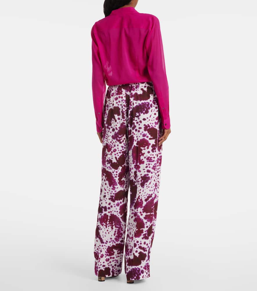 Crêpe straight pants