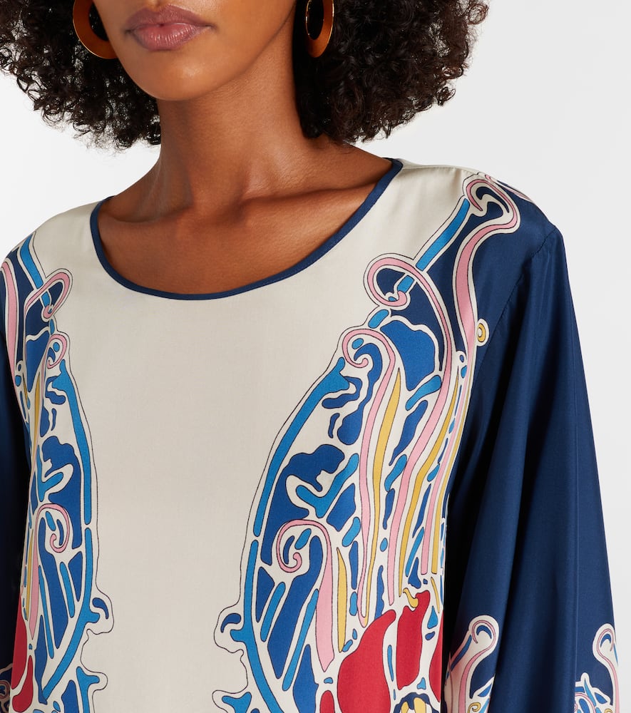 Vesta printed silk maxi dress