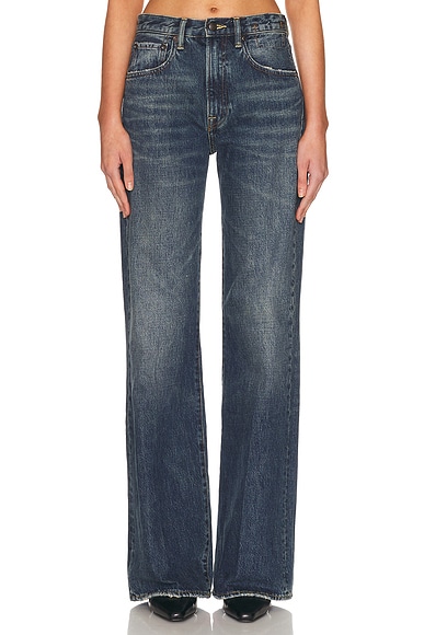 R13 Charlotte Flare Leg in Renegade Blue - Blue. 25 also , 26