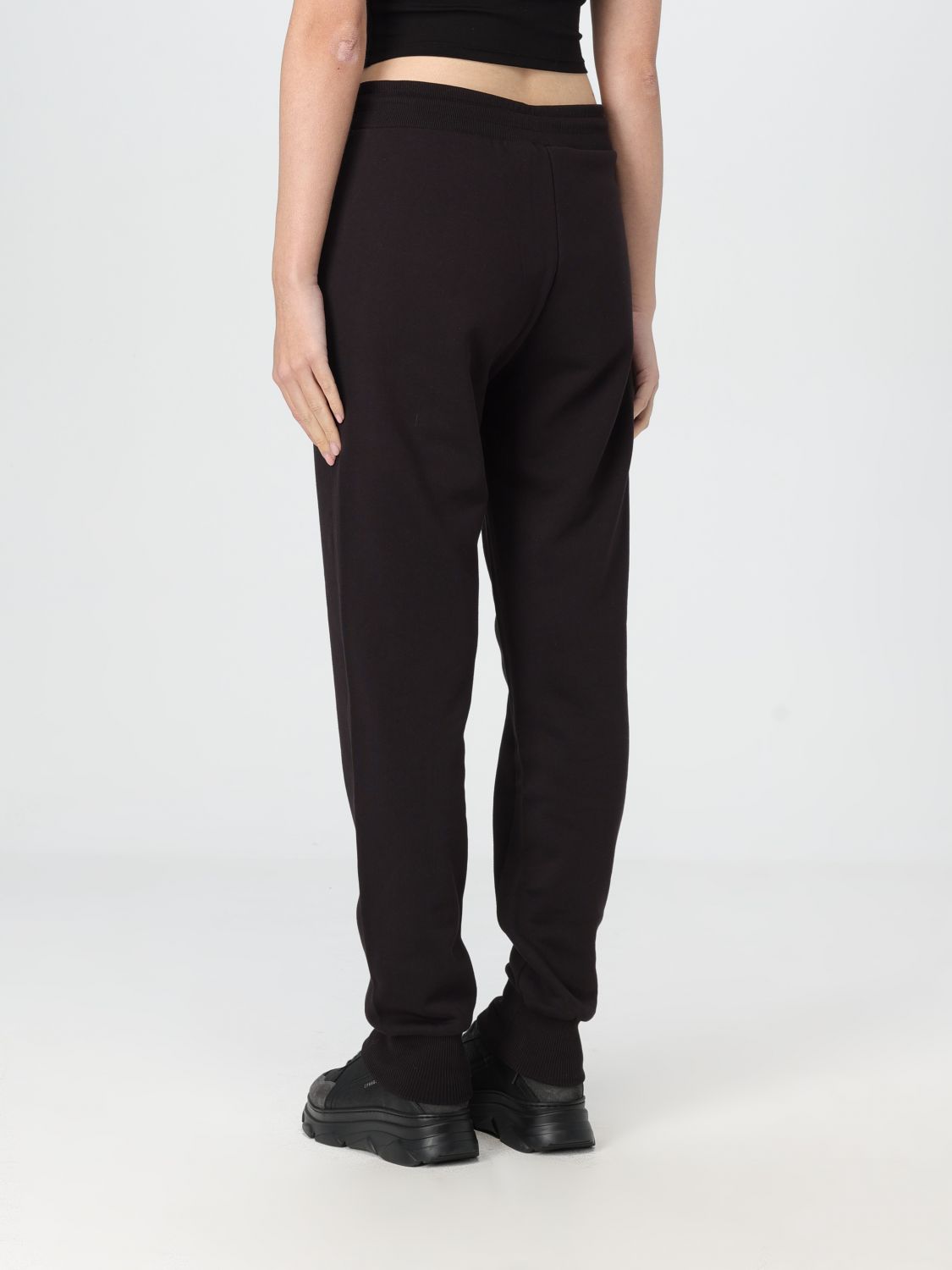 Embroidered-logo track pants - Black