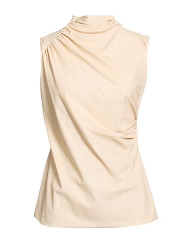 Woman Top Beige Size 10 Polyamide, Elastane