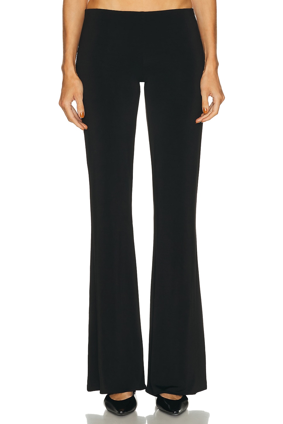 EAVES Ira Low Rise Easy Pant in Black - Black. XS also in L, M, S