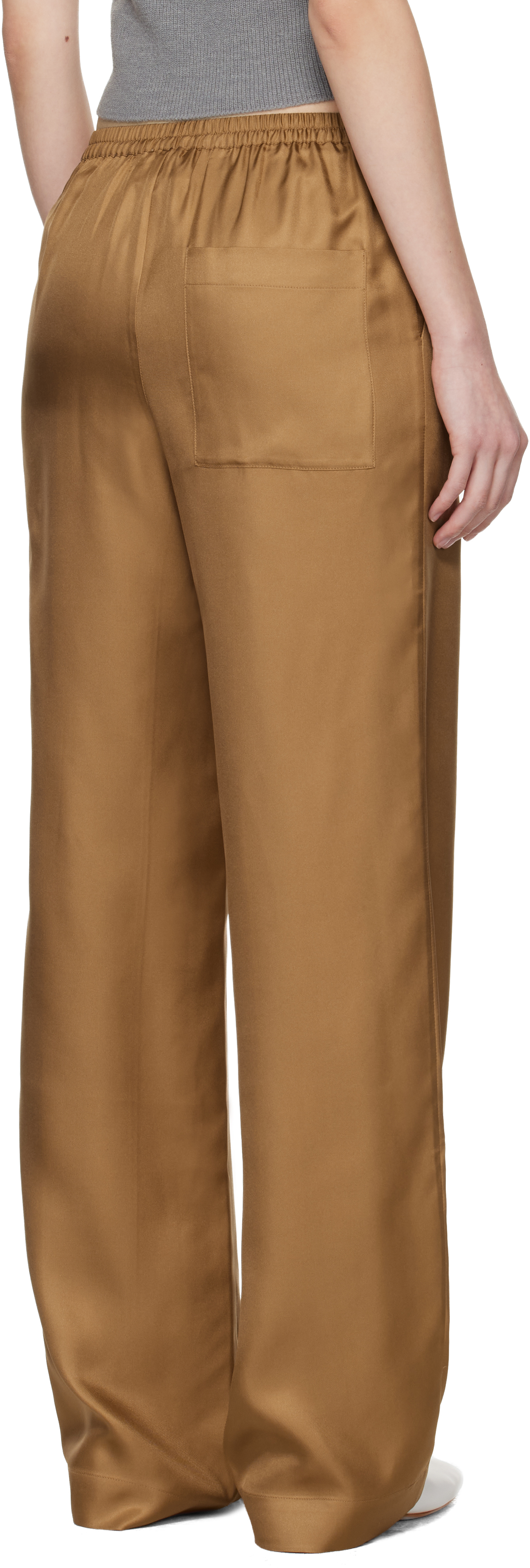 Brown Alera LDS Silk Twill Trousers