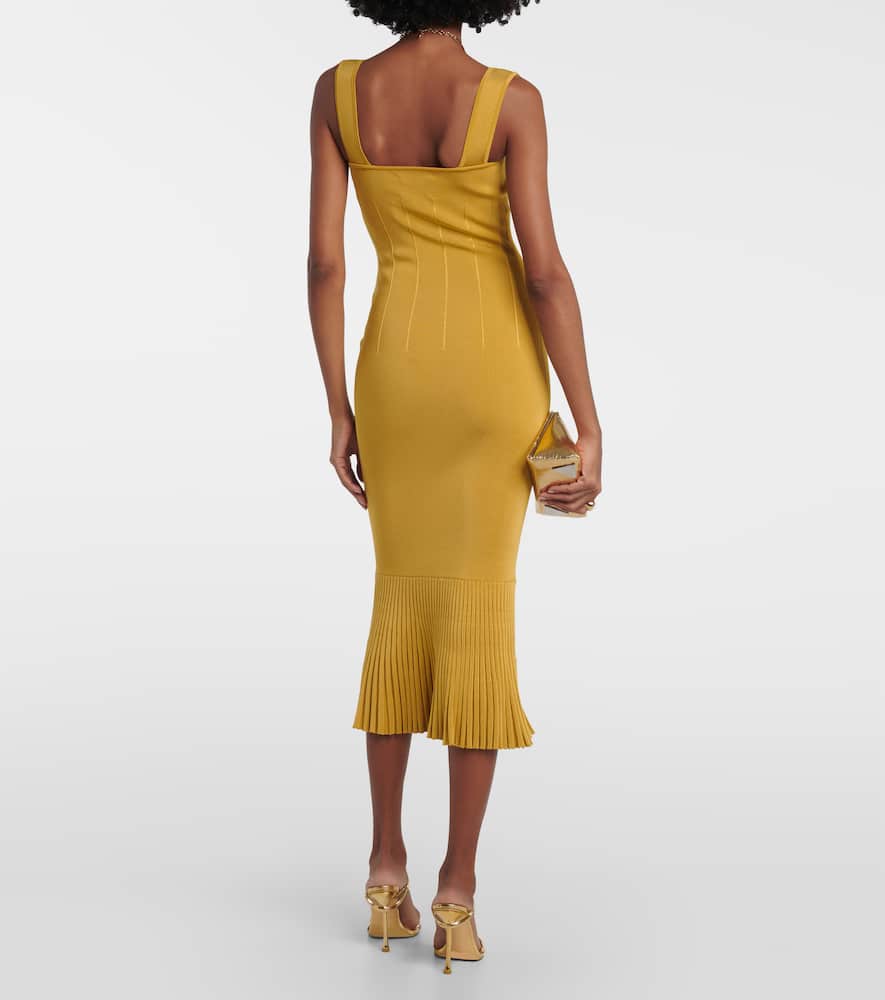 Galvan Solar Gaze scarf-detail satin gown