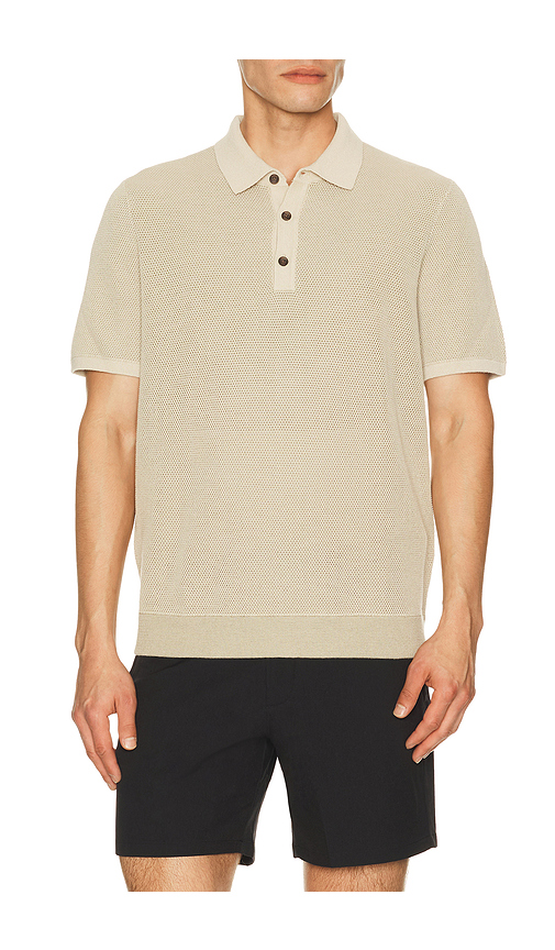 Rhone Mercer Knit Polo in Brown. XXL/2X. Also in M, S, XL/1X
