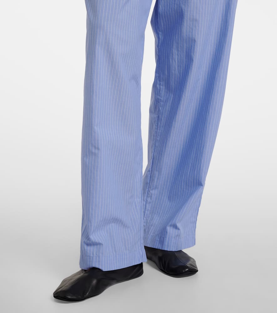 Orien striped cotton wide-leg pants