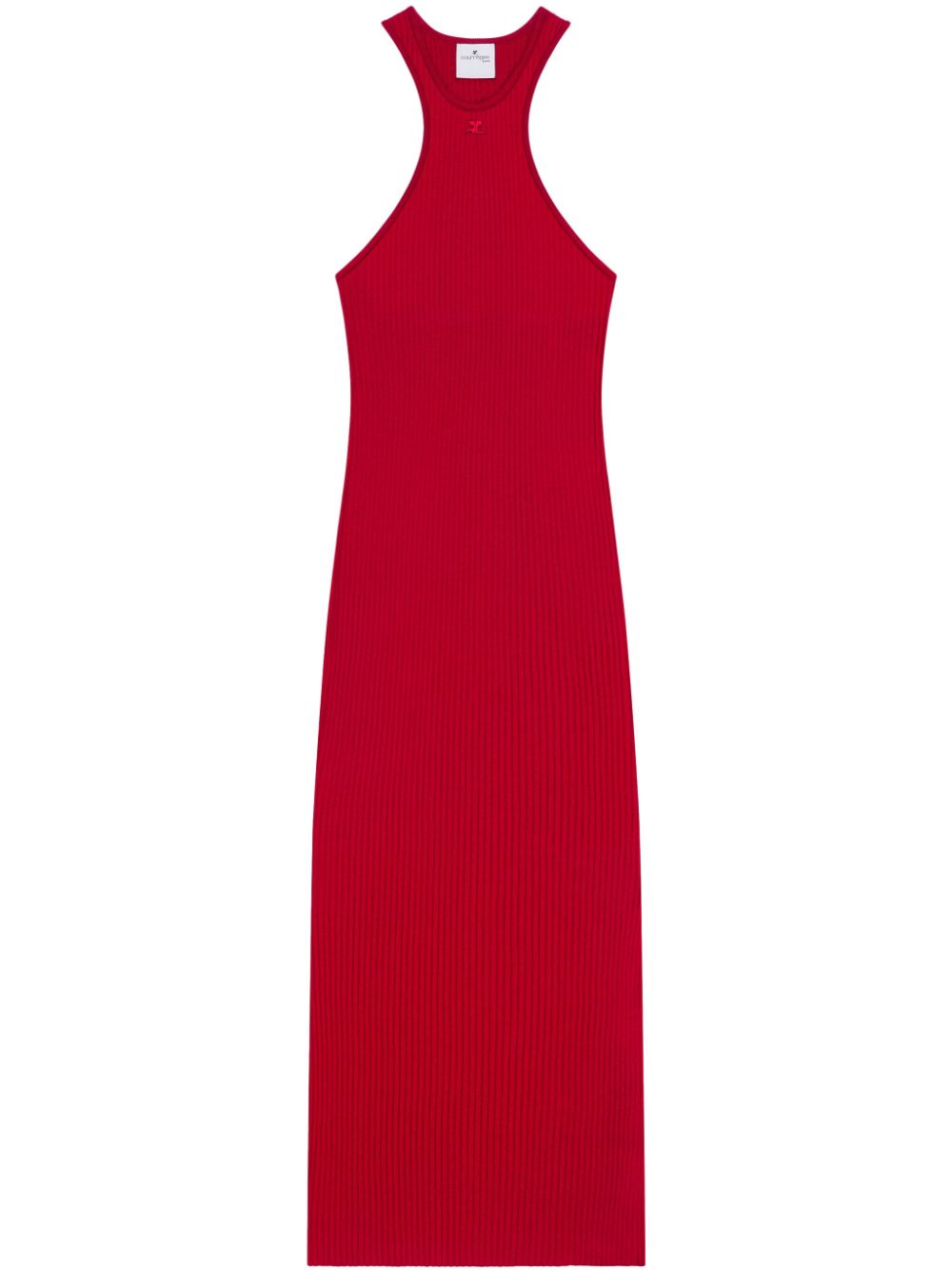 Scuba rib knit dress - Blue