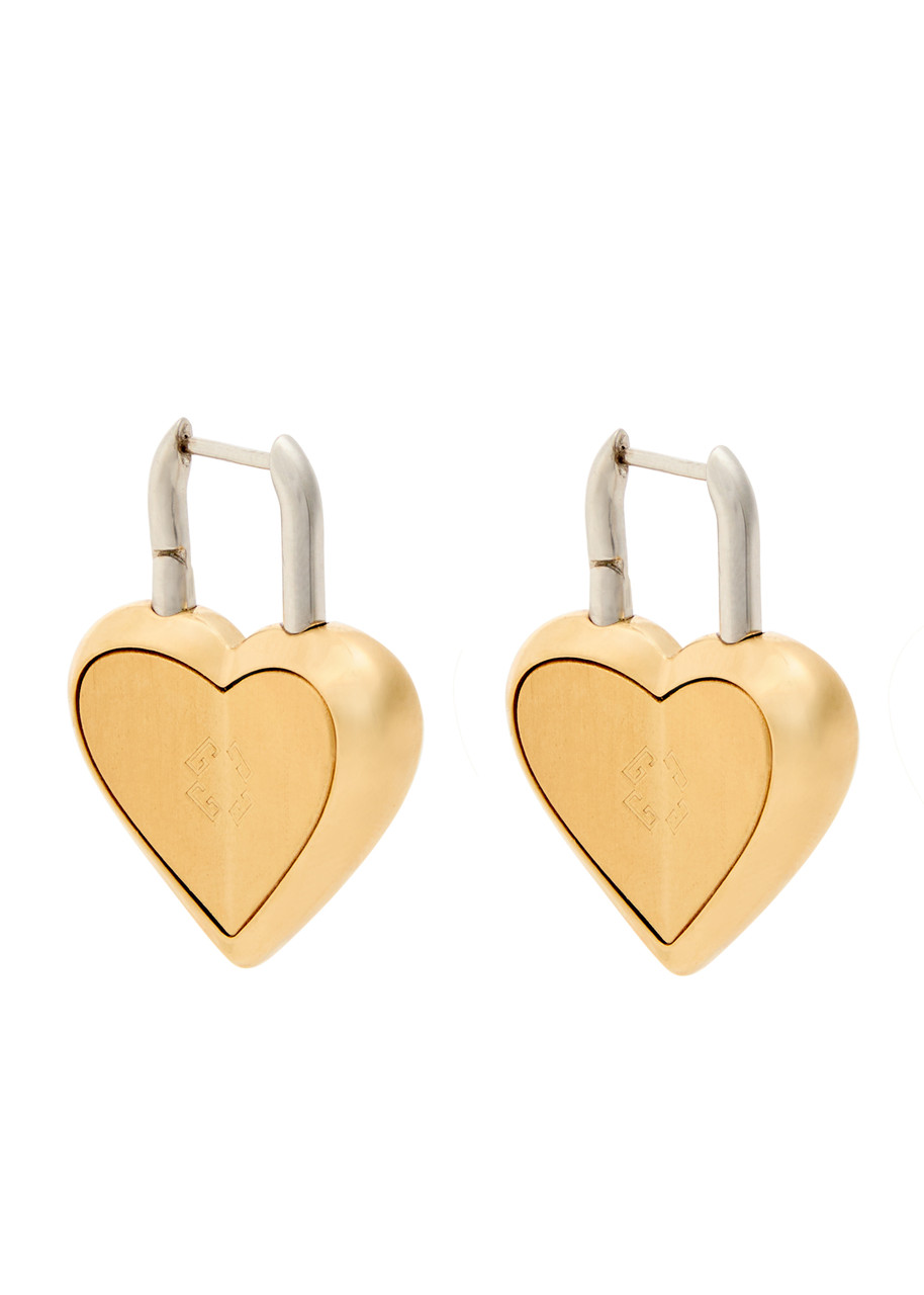 Givenchy Heart Lock Drop Earrings