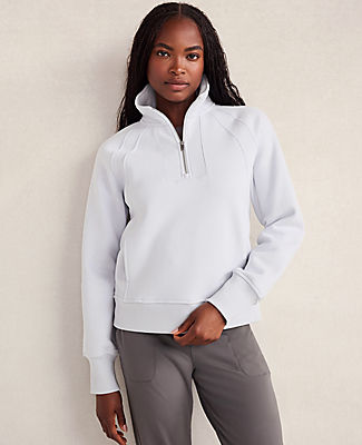Ann Taylor Haven Well Within Cloud Fleece Half-Zip Pullover