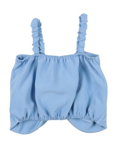 L:ú L:ú By Miss Grant Kid Girl Top Light blue Size 14 Polyester, Elastane