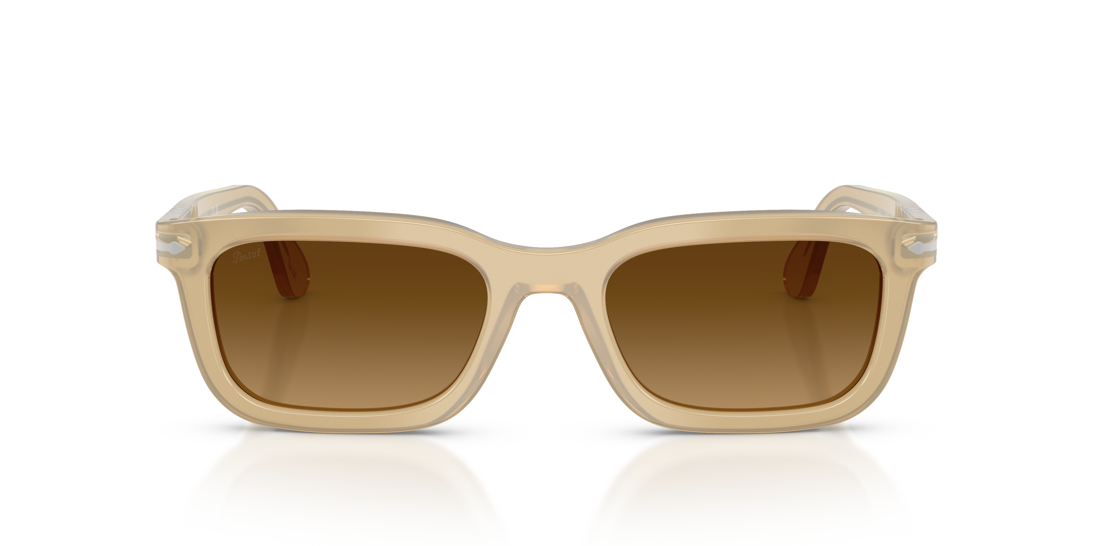 Persol Unisex Persol PO3396S 116985 Sunglasses Acetate Brown Brown Squared Normal Nuanced