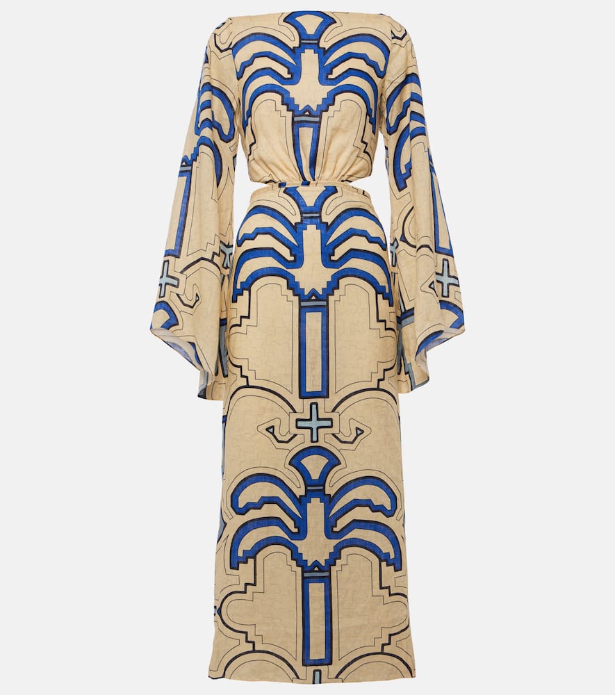 Linen midi dress