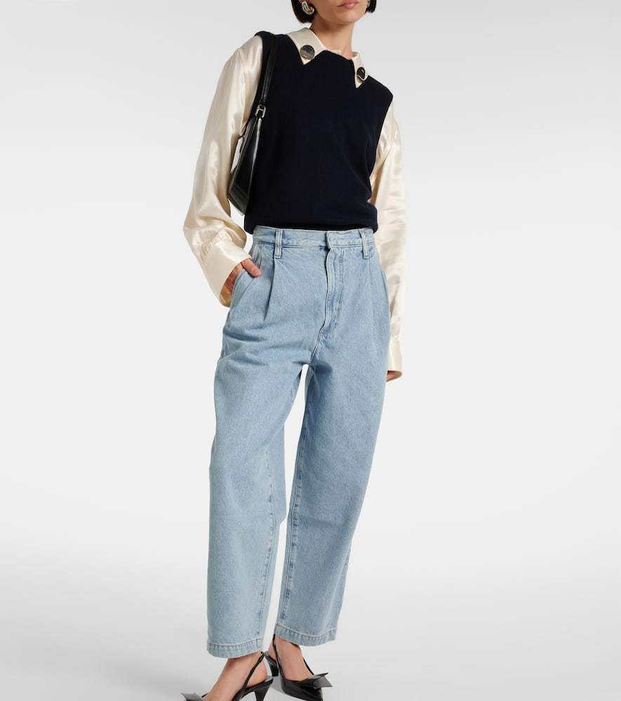 Denim maxi skirt