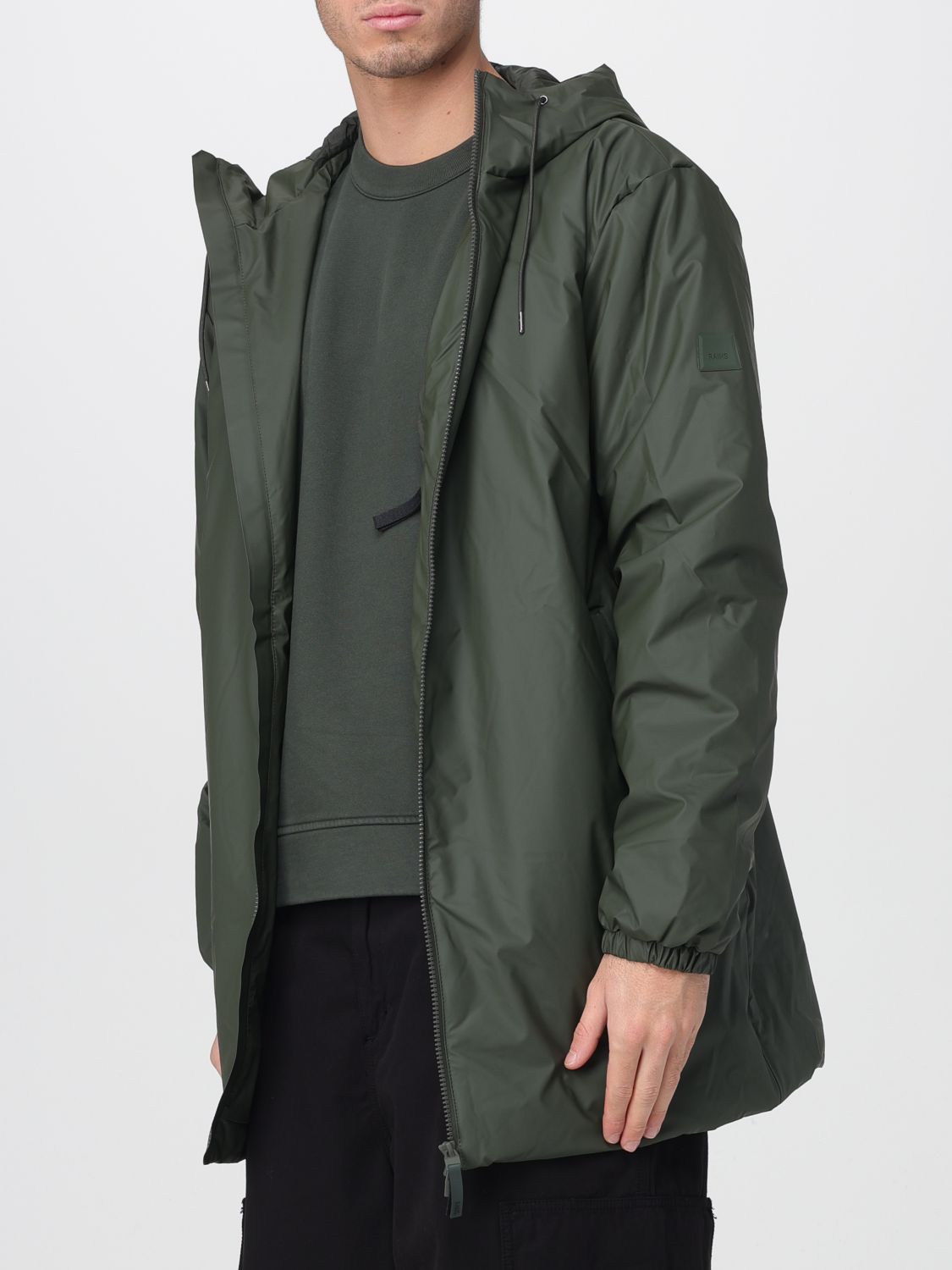 Lohja long hooded jacket - Black